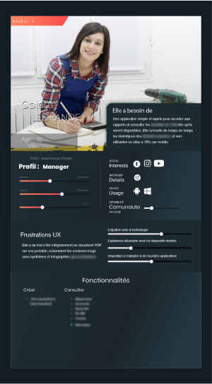 Persona 3 élaboré à partir des ateliers