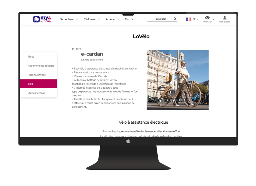 Un ordinateur affichant un article éditorial du site Réseau du transport ASTUCE