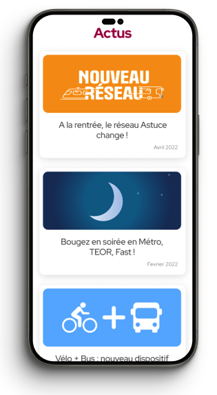 Portable affichant des articles éditoriaux en version responsive